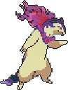 Hisuian Typhlosion V2 fuse bead pattern, 87×87 bead grid