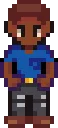Demetrius stardew valley fuse bead pattern, 32×32 bead grid