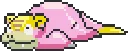 Galarian Slowpoke fuse bead pattern, 29×58 bead grid