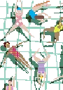 swim fuse bead pattern, 104×104 bead grid