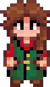 Marnie stardew valley fuse bead pattern, 29×29 bead grid