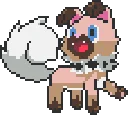 Rockruff Take 2 fuse bead pattern, 58×58 bead grid