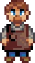 Clint stardew valley fuse bead pattern, 29×29 bead grid