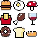 FOOD fuse bead pattern preview