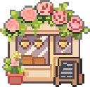 flower shop fuse bead pattern, 104×104 bead grid
