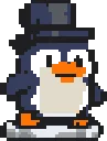 Penguin fuse bead pattern preview