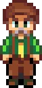 Lewis stardew valley fuse bead pattern, 29×29 bead grid