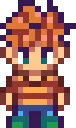 Vincent stardew valley fuse bead pattern, 29×29 bead grid