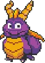 Fat Spyro fuse bead pattern, 58×58 bead grid
