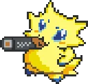 Joltik Smoking a AAAA Battery fuse bead pattern, 48×48 bead grid