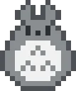 Small Totoro fuse bead pattern preview