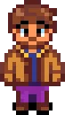 Gus stardew valley fuse bead pattern, 29×29 bead grid