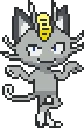 Alolan Meowth fuse bead pattern, 55×39 bead grid