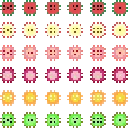 3D fruit Dice fuse bead pattern preview