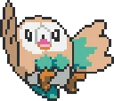 Rowlet Gen 2 fuse bead pattern preview