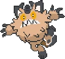 Galarian Meowth fuse bead pattern, 70×70 bead grid