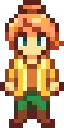 Robin stardew valley fuse bead pattern, 29×29 bead grid