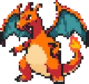 Charizard fuse bead pattern preview