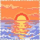 Minimosaic海与日出 fuse bead pattern preview