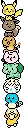 Pokemon fuse bead pattern, 140×104 bead grid