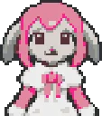No background, just the figure fuse bead pattern, 50×50 bead grid